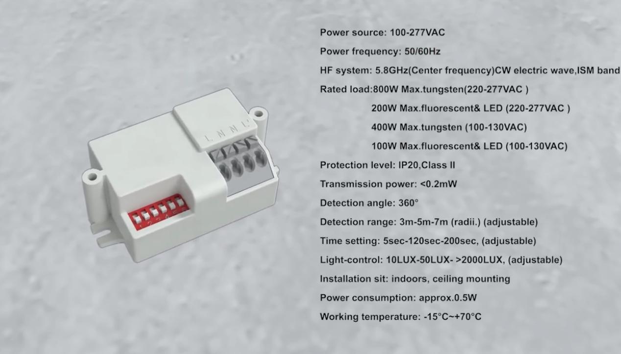PDLUX lanceert PD-MV1031-5,8 GHz 360 ° Microwave Motion Sensor voor Smart Lighting & Security