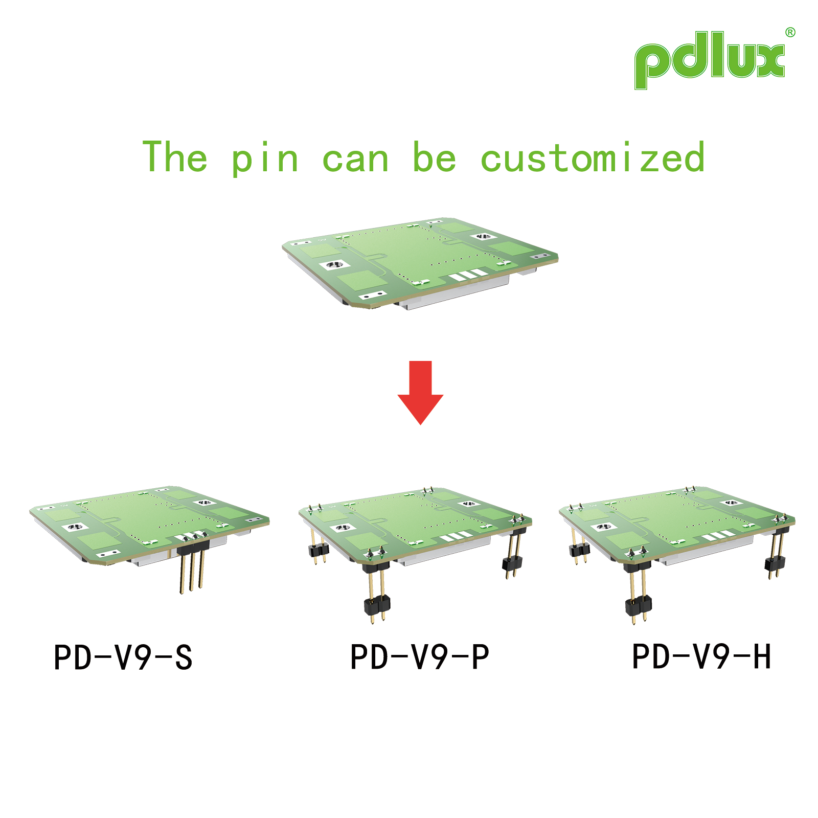 PDLUX introduceert verbeterde PD-V9H/PD-V9P/PD-V9S X-Band Doppler-detectiemodules, aangepaste pinvrije versie optioneel